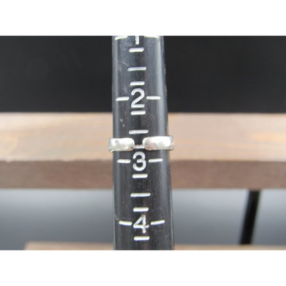 Size 2.75 Sterling Silver Unique Pattern Toe Band Ring Vintage Statement - Picture 6 of 8